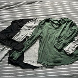 Gap Ribbed Henley x3